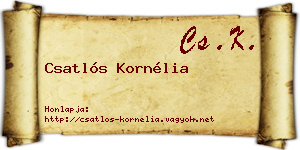 Csatlós Kornélia névjegykártya